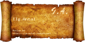 Ilg Antal névjegykártya